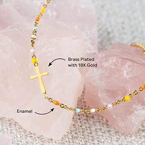Pulsera Cruzada Para Mujer, Pulseras Cristianas Para Mujer,
