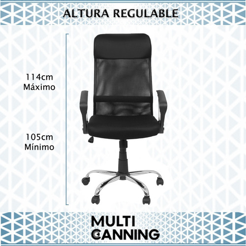 Imagen 6 de 10 de Silla Oficina Sillon Mesh Escritorio Pc Ejecutivo Premium