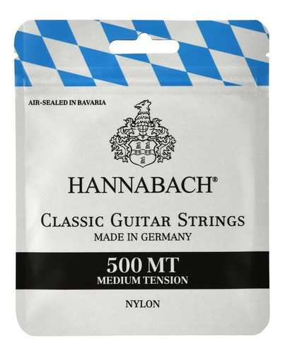 Hannabach 500 Mt Encordado Guitarra Criolla Tension Media