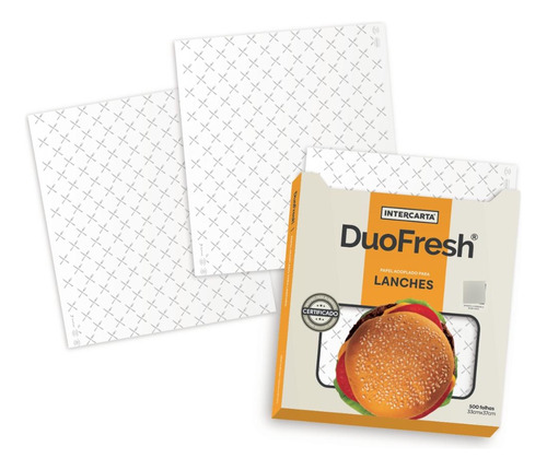 Papel Acoplado Duofresh Para Lanches Chef 33x37 Cm 500 Un