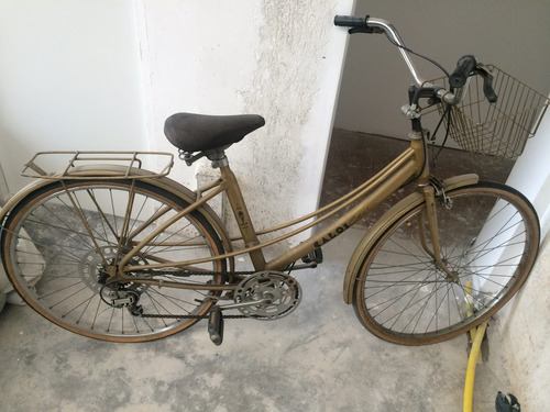 Quadro De Bicicleta Caloi Ceci Dourada Antiga C/ Marcha Bike
