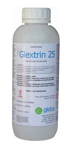 Cipermetrina 25 Insecticida Profesional Rinde Mas X 1 Lt.