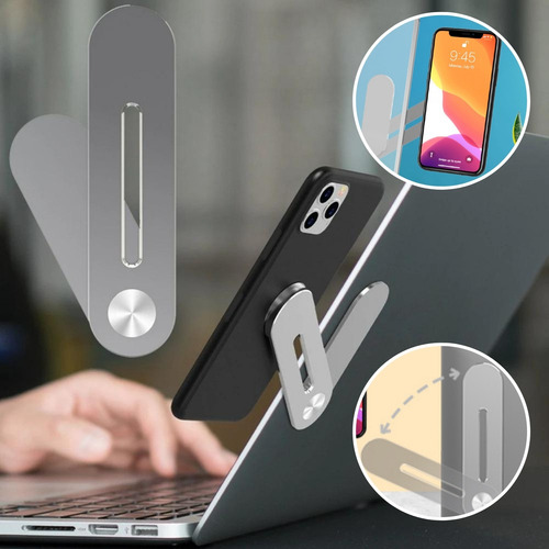 4 Soporte Celular Aluminio Magnético Laptop Notebook Tablet
