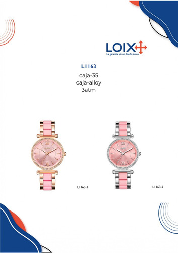 Reloj Dama Loix® Barbie Ref: L1163 Metal Y Polocarbonado