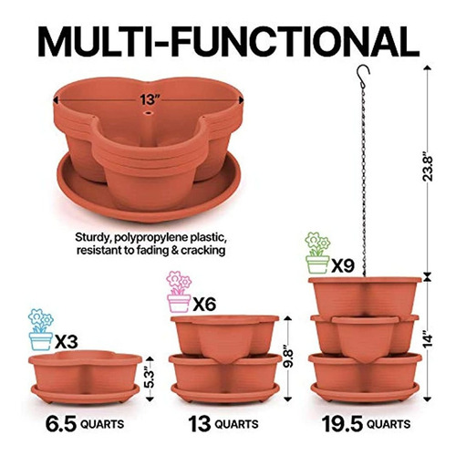 Imagen 2 de 6 de Jardinera Vertical Apilable Para Vegetale