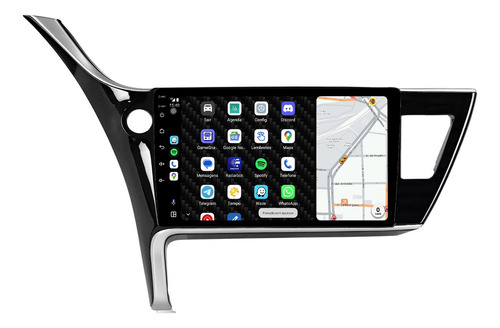 Kit Multimidia Corolla 18/19 10p Android 14 Carplay 2gb 32gb