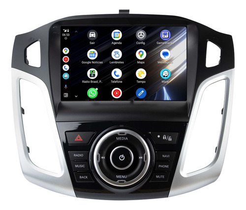 Multimidia Ford Focus Android 14 Carplay 2/32gb Wifi 9p 2cam