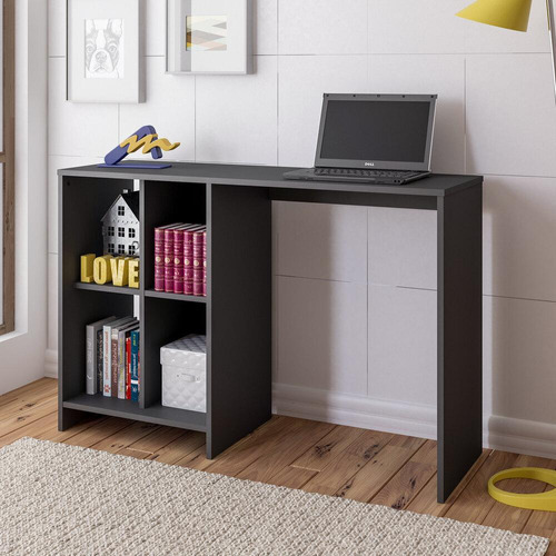 Escrivaninha 110cm Com Nichos Multimóveis Cr25208 Cor Branco