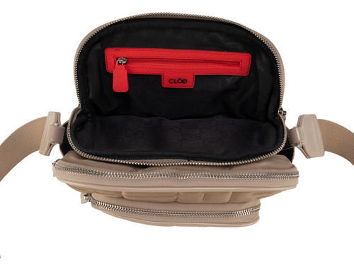 Bolso Crossbody Cloe Diyil Chico Color Marrón claro