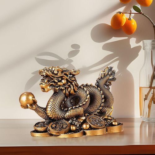 2 Figura Del Año Del Dragón Chino, Decoración Fengshui,