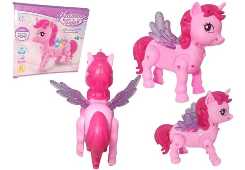 Unicornio Juguete My  Pony Little  Con Alas Y Luz