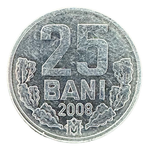Moldavia - 25 Bani - Año 2008 - Km #3 - Escudo