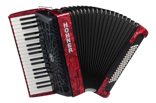 Acordeon A Piano Hohner A16431s Bravo Iii 80 Bajos Rojo 