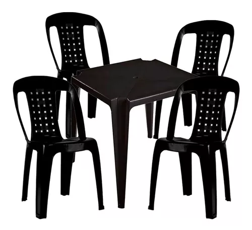 Mesa de Plastico com 4 Cadeiras