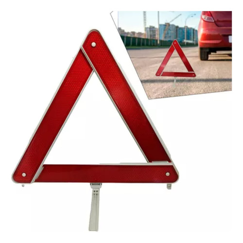 Triangulo Veicular Para Carro Sinalização Detran Com Base