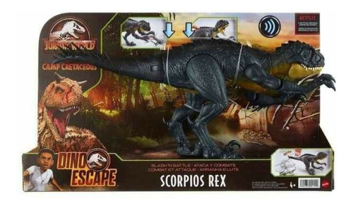 Imagen 1 de 5 de Scorpios Rex Jurassic World Camp Cretaceus Sonidos Dino Scap
