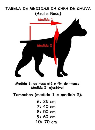 Capa De Chuva Cães Cachorro Médio Grande Tam 09 Azul E Rosa
