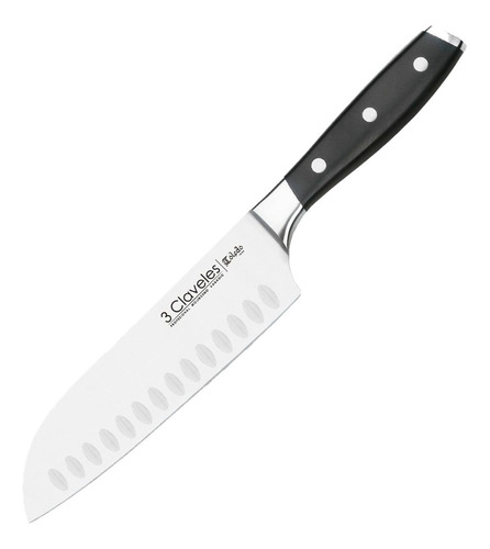 Cuchillo Santoku 18cm 3 Claveles 1536 Forjado Toledo Acero