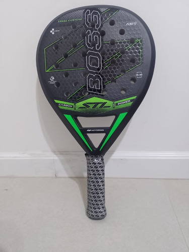 Paleta Padel Steel Boss Full Carbon + Protector Dos Paredes