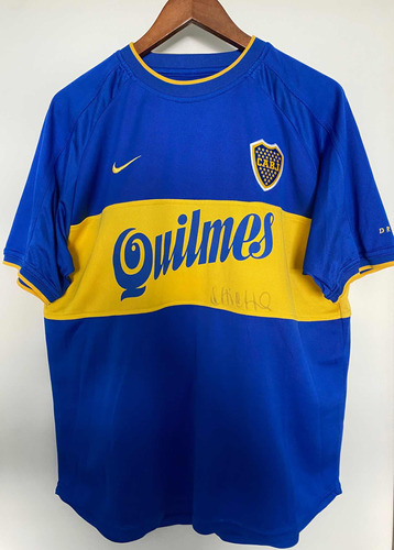 Camiseta Boca 2000 Nike #5 Chicho Serna Firmada.