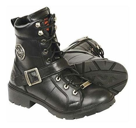 Leather Mbl9325 Bota Cordon Para Dama Cremallera