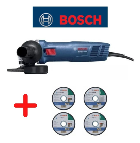 Amolador Angular Bosch Professional Gws 700 + 4 Discos Bosch