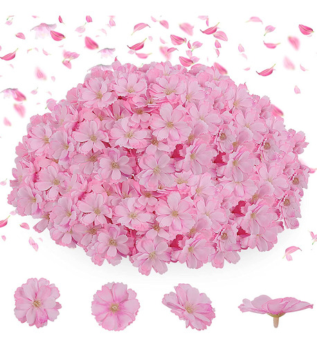 Cabezas De Flor De Cerezo 100 Piezas De Petalos Rosas