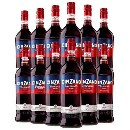 Aperitivo Cinzano Rosso Vermouth Americano Tragos - Pack X12