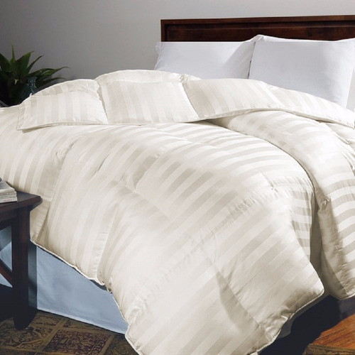 Imagen 1 de 1 de Plumón Queen Sateen Stripe Karytex - Beige + 2 Fundas