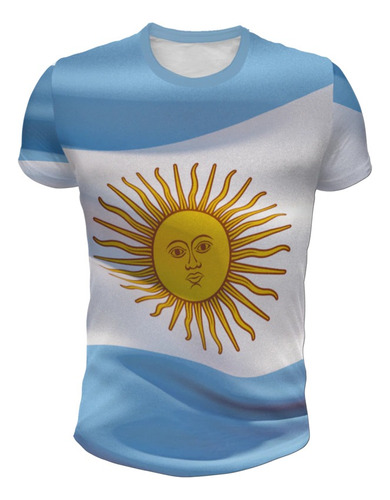 Remera Argentina Bandera Mod 2