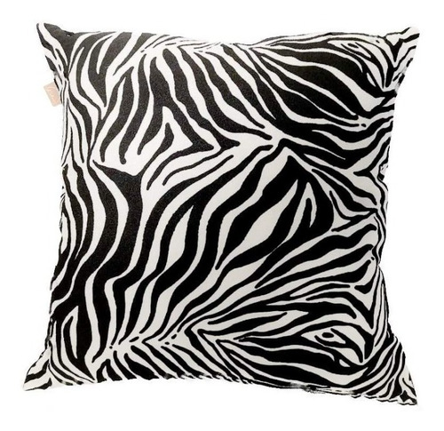 Cojín Deco Animal Print Cebra Negro 50x50cm 