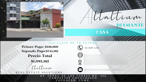 Casa En Venta, Campestre Churubusco Cdmx, En Remate....!!