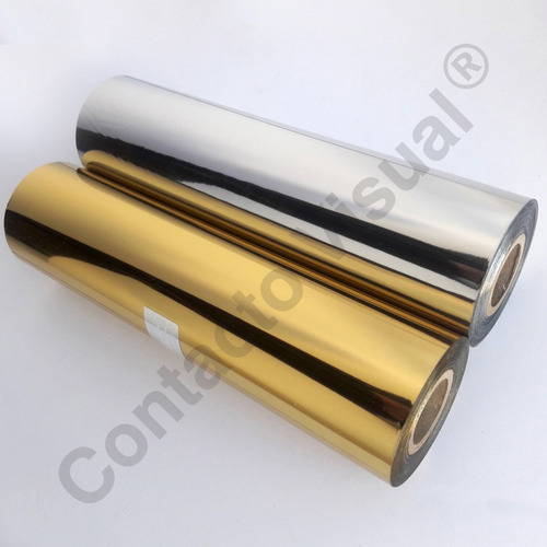 Rollo Plateado De 215mm X 122mt Para Hot Stamping Digital