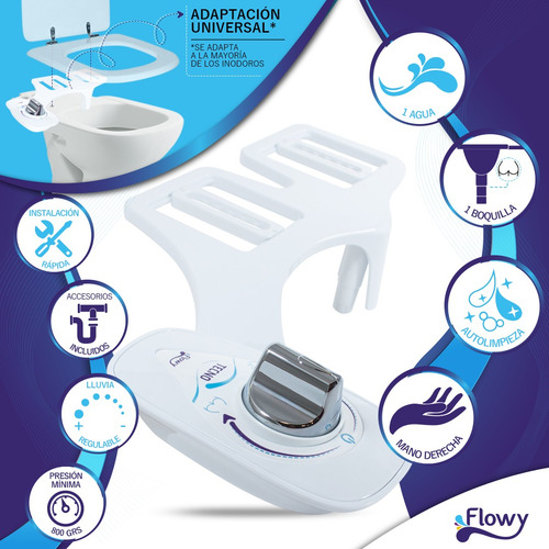 Imagen 7 de 10 de Bidet Para Inodoro Ducha Accesorio Incorporado Al Inodoro!