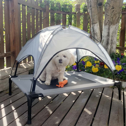 Con Dosel Cama Exterior Para Perros Pequeños