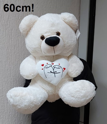 Urso Bichinho De Pelúcia Teddy 60 Cm Presente Namorada Amor