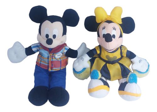 Peluches Mickey Y Minnie Mouse Originales 26 Y 24 Cm