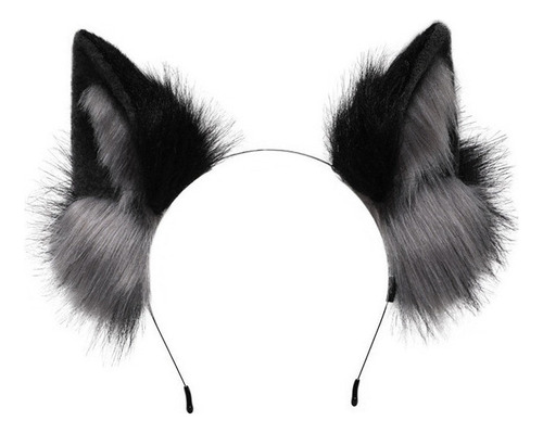 Diadema Con Forma De Animal Peludo, Orejas De Lobo