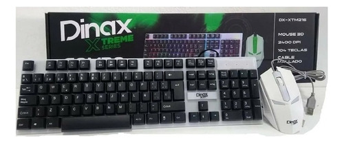 Teclado Retroiluminado + Mouse Juegos Combo Gamer Dinax Color del teclado RETROILUMINADO DINAX