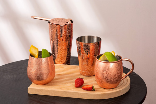 Taza Moscow Mule Revestida De Acero Inoxidable Con Revestimi