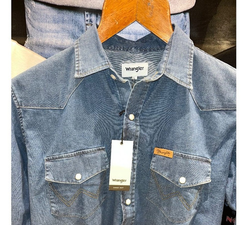 Imagen 2 de 4 de Camisa De Jean Wrangler Hombre Original Varios Colores