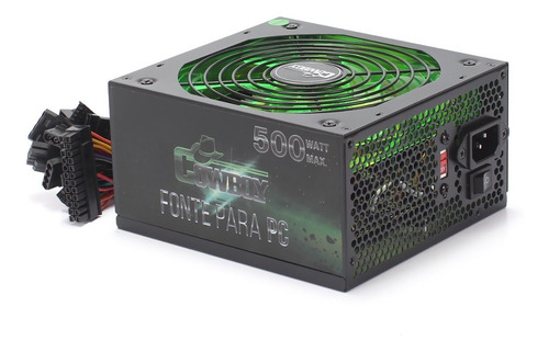 Fonte Atx 500w Reais Pc Cowboy Kp-534 Silenciosa 110v 220v