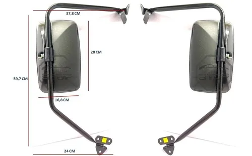 Espejo Manual Buseta Brazo U Juego X2