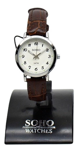 Reloj Dama Analogico Malla Cuero 3atm Soho Ch474 