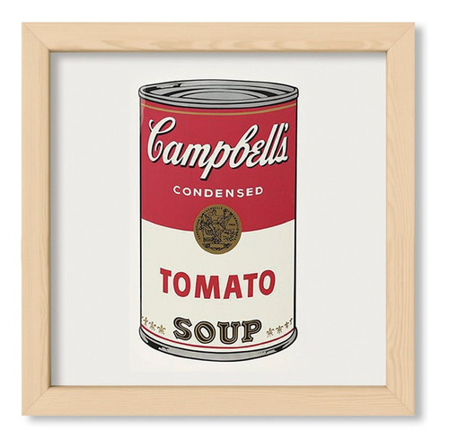 Cuadros Popart 20x20 Chato Natural Campbells Tomato Soup