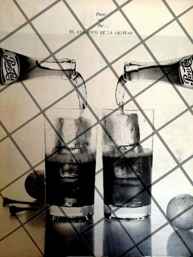 Afiche Publicitario Retro  Pepsi (placer) 1960