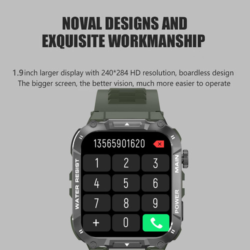 Reloj Inteligente, Reloj Inteligente De 1.8 Pulgadas Con Visualización Táctil Completa Para Mujeres Y Hombres, Monitor De Actividad Física Con Monitor
