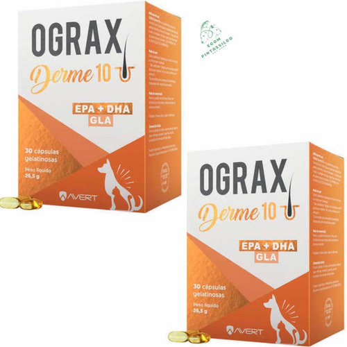 Ograx Derme 10 Avert Suplemento Vitamínico Omega 3 - Kit C/2