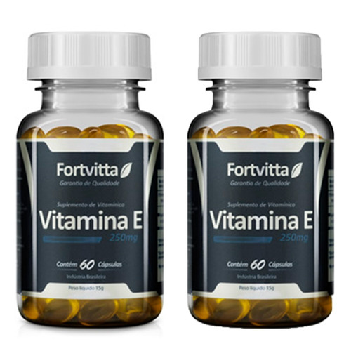 Vitamina E 250mg - 2x 60 Cápsulas - Fortvitta