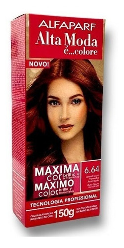 Tinta Alta Moda 6.64 Louro Escuro Vermelho Acobreado 1unid